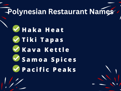 Polynesian Restaurant Names