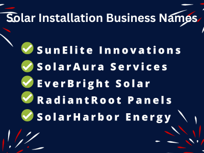 Solar Installation Business Names