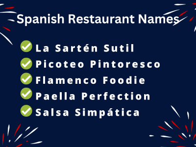 Spanish Restaurant Names