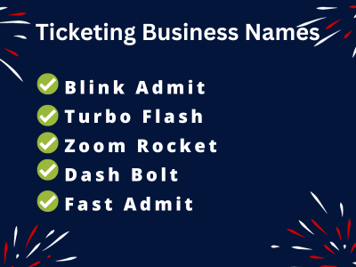 Ticketing Business Names