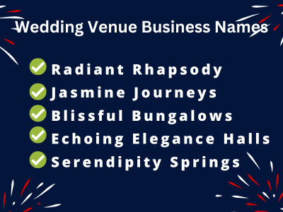 Wedding Venue Business Names