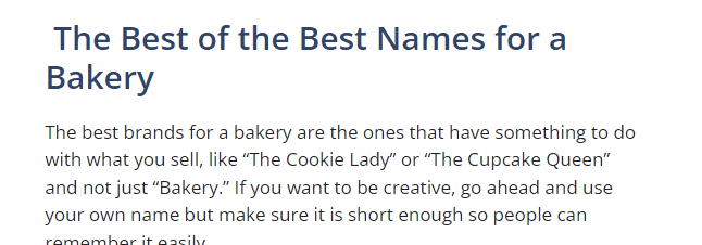 what are the best of best bakery names?