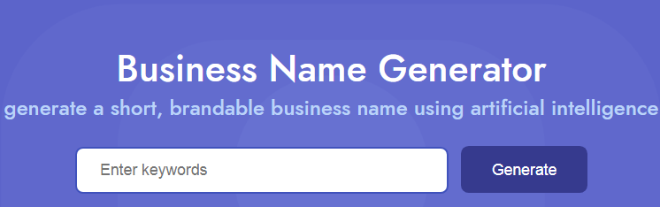 Business Name Ideas & Generator