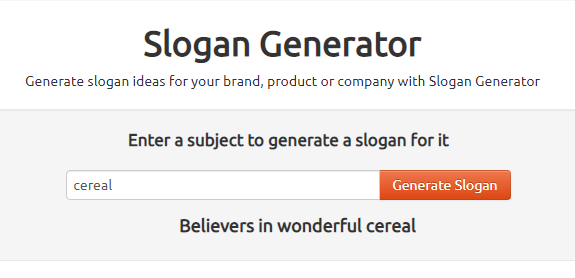Cereal Slogan Generator