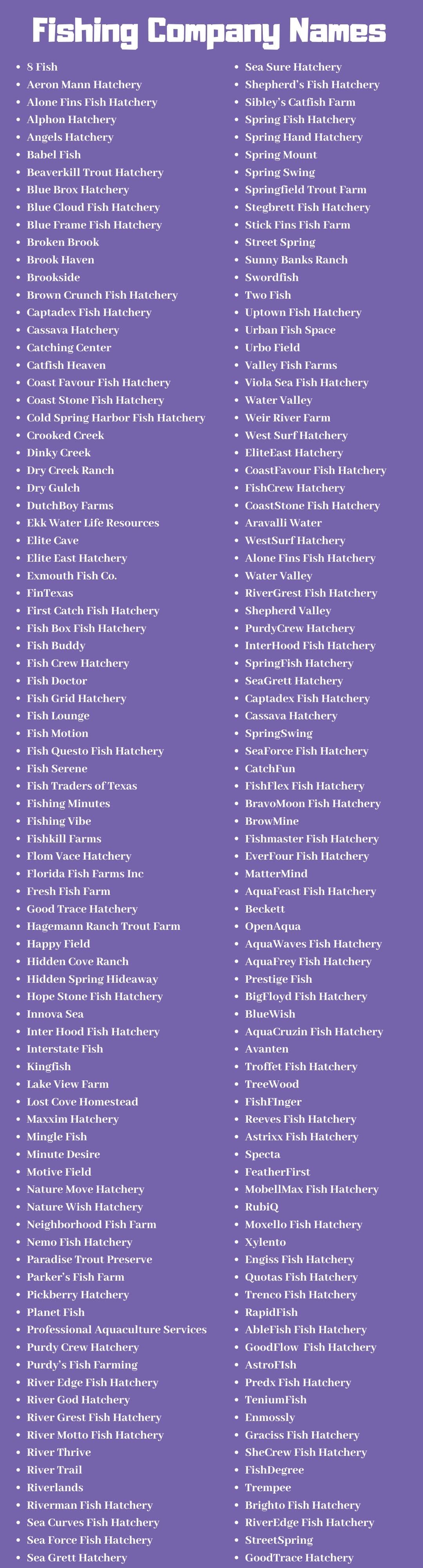 340 Most Creative Fishing Company Names - Find a Name Quickly!