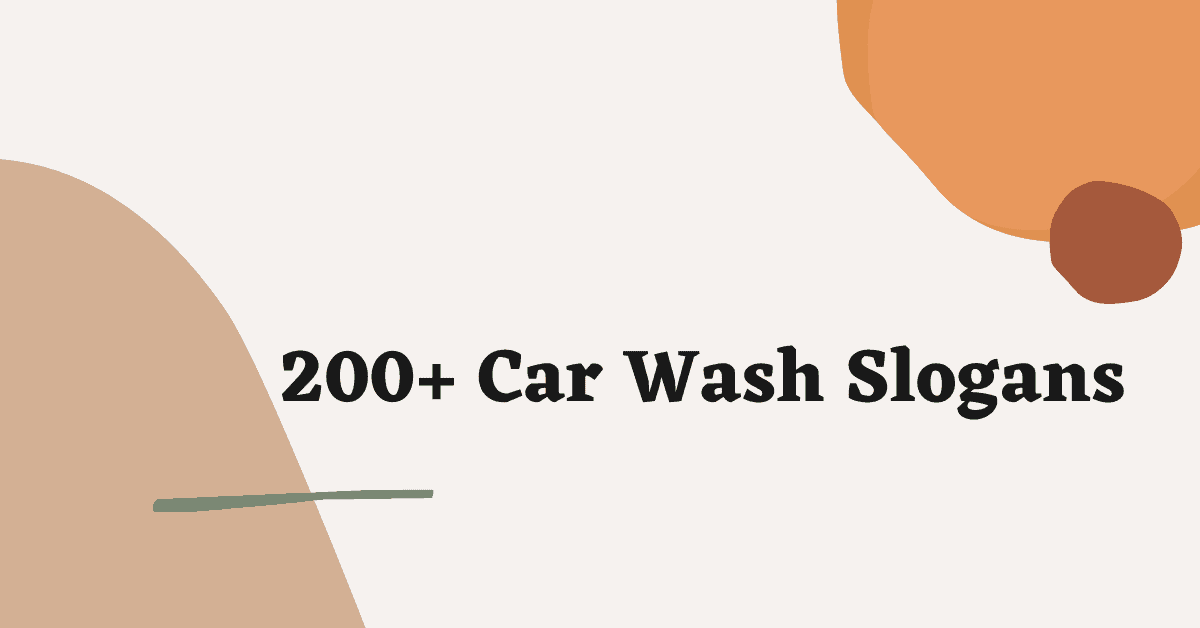 Car Wash Slogans
