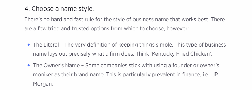 There’s no hard and fast rule for the style of business name that works best