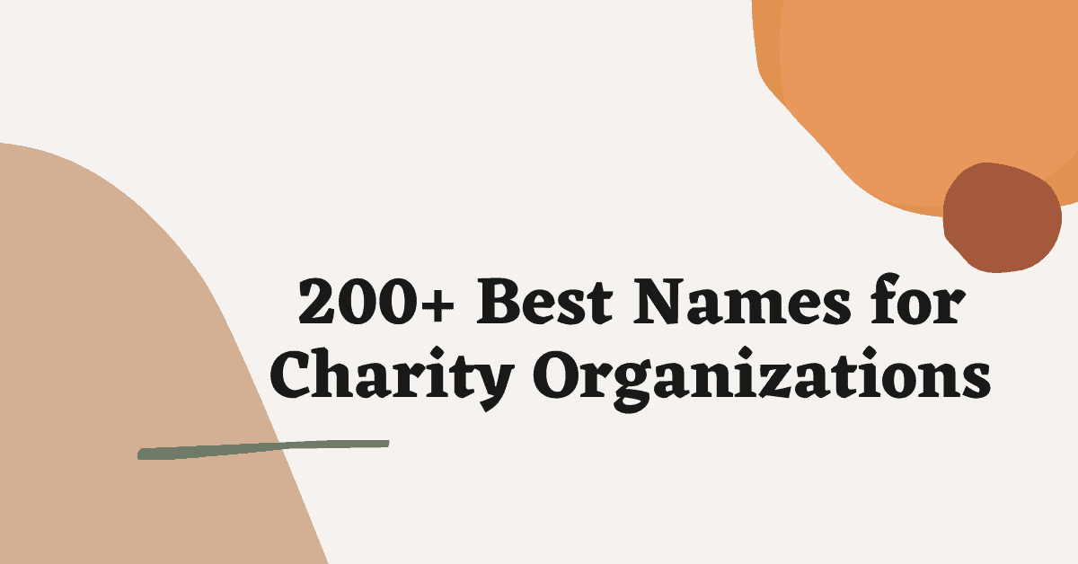 Best Names for Charity Organizations