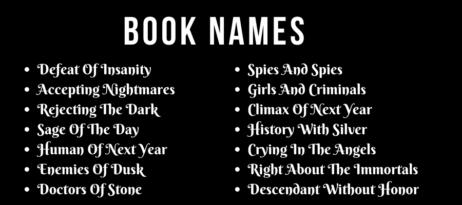Book Titles: 400+ Book Names, Book Titles, and Titles for Stories
