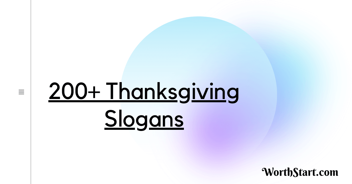 Thanksgiving Slogans