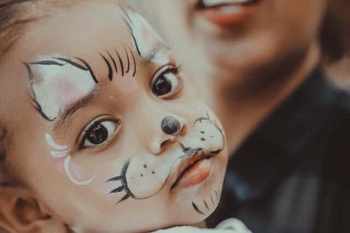 boy cat face painting