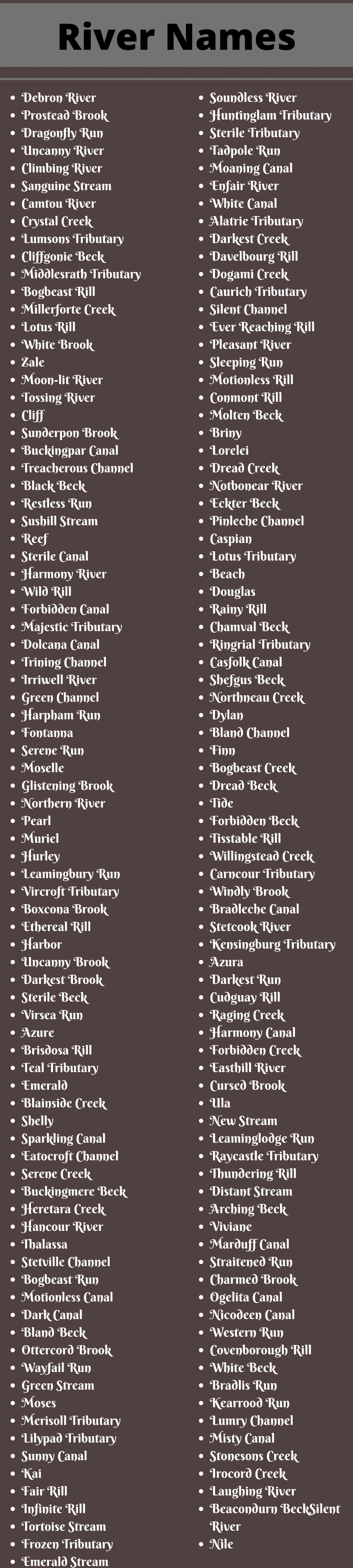 River Names