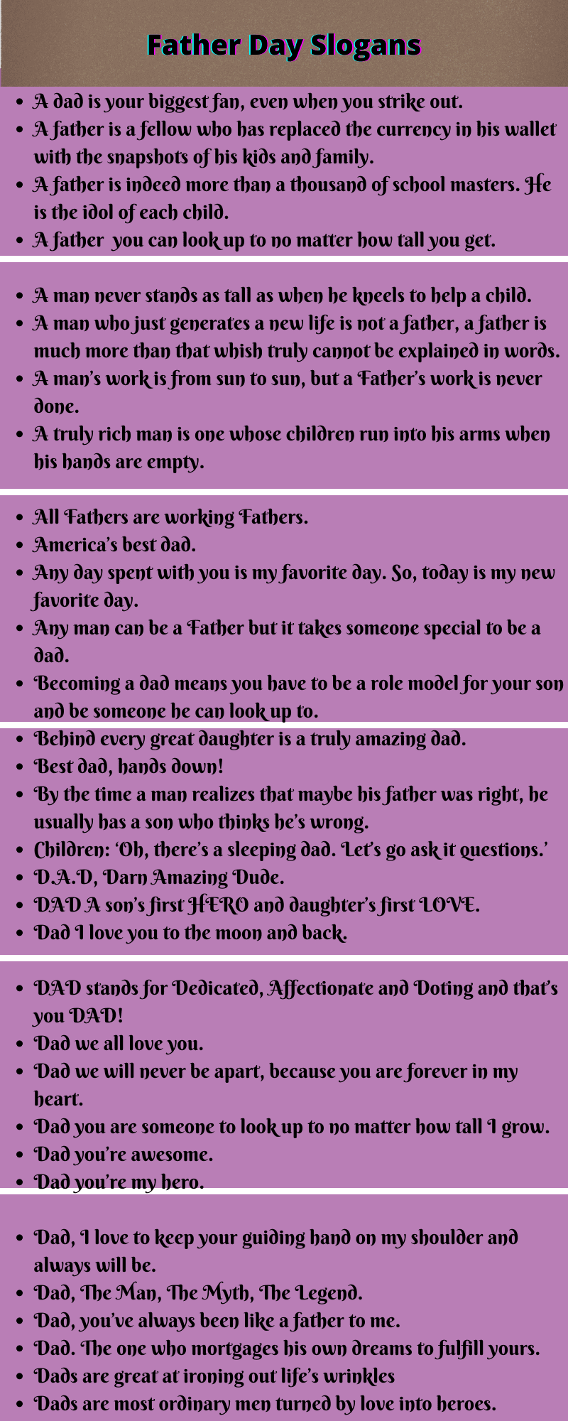 Father Day Slogans