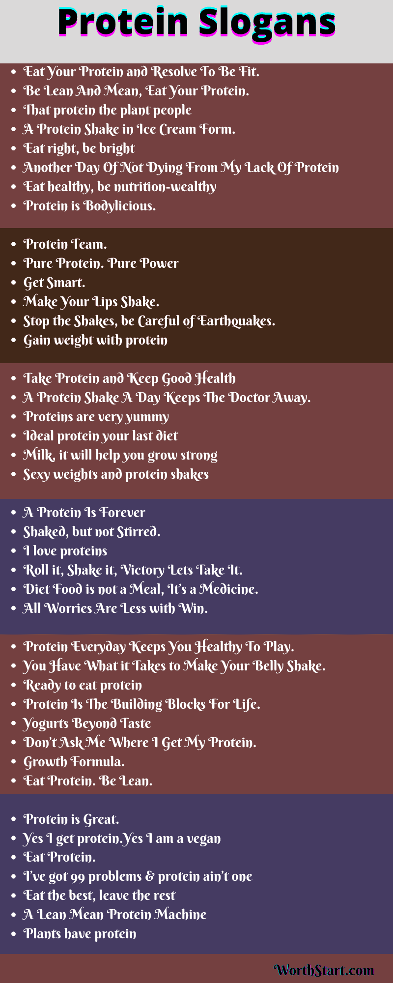 Protein Slogans