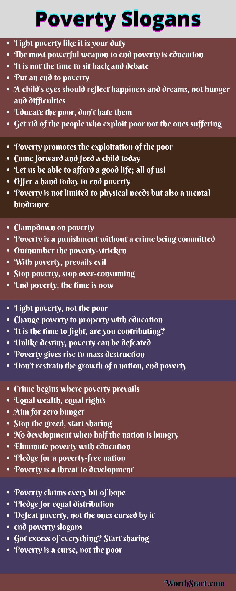 Poverty Slogans