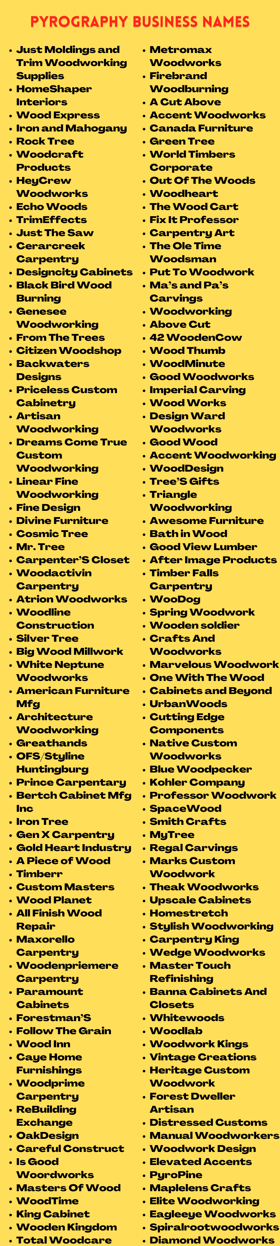 450 Best Pyrography Business Names Ideas & Suggestions