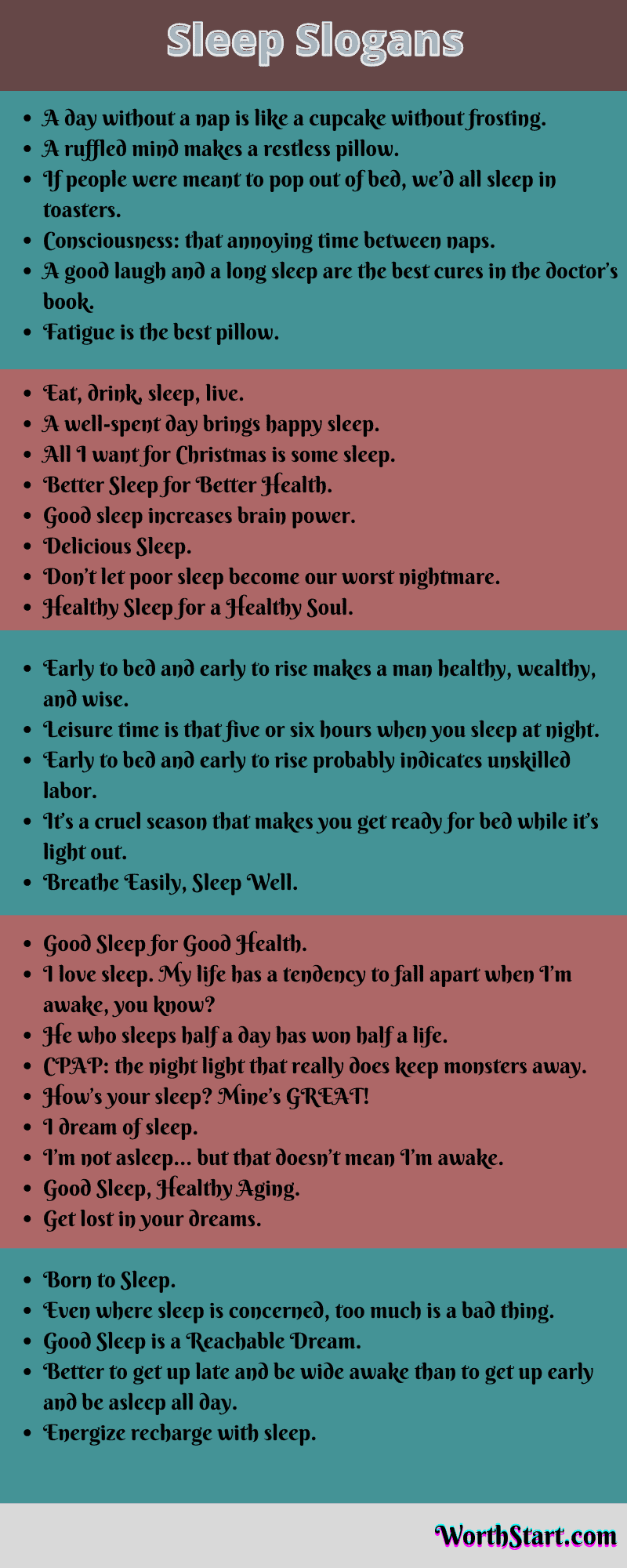 Sleep Slogans