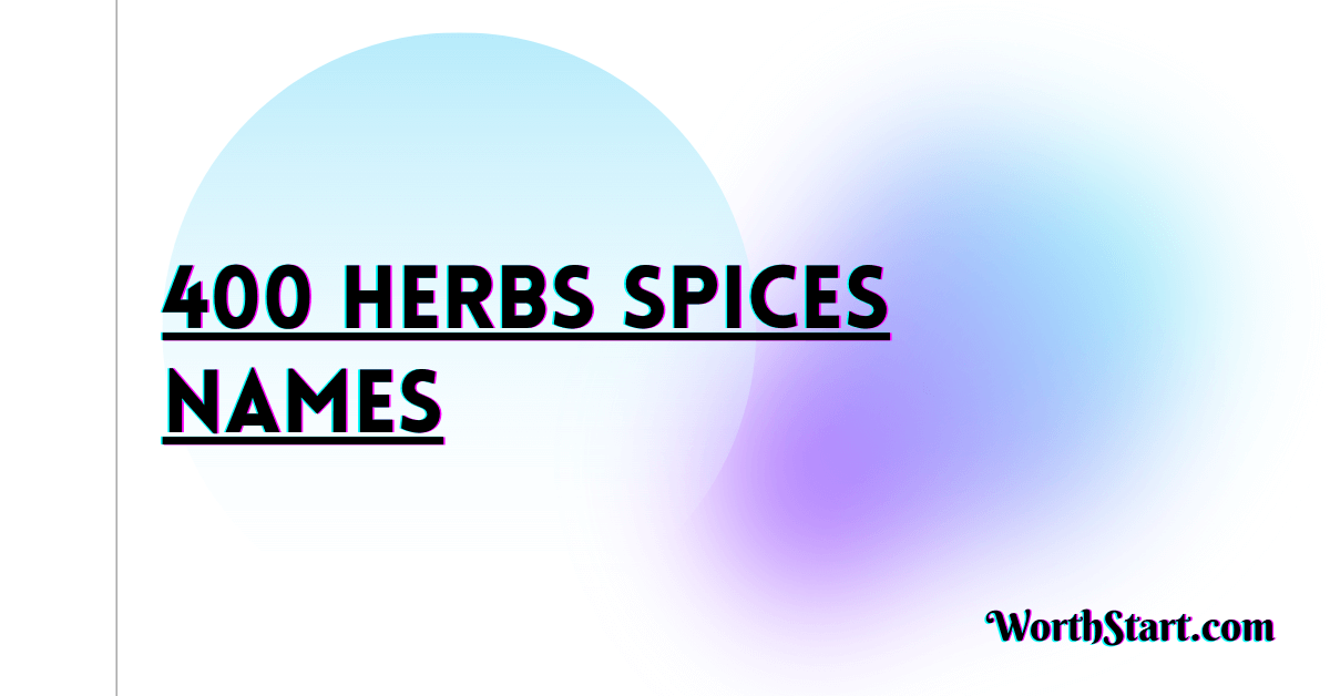 Herbs Spices Names