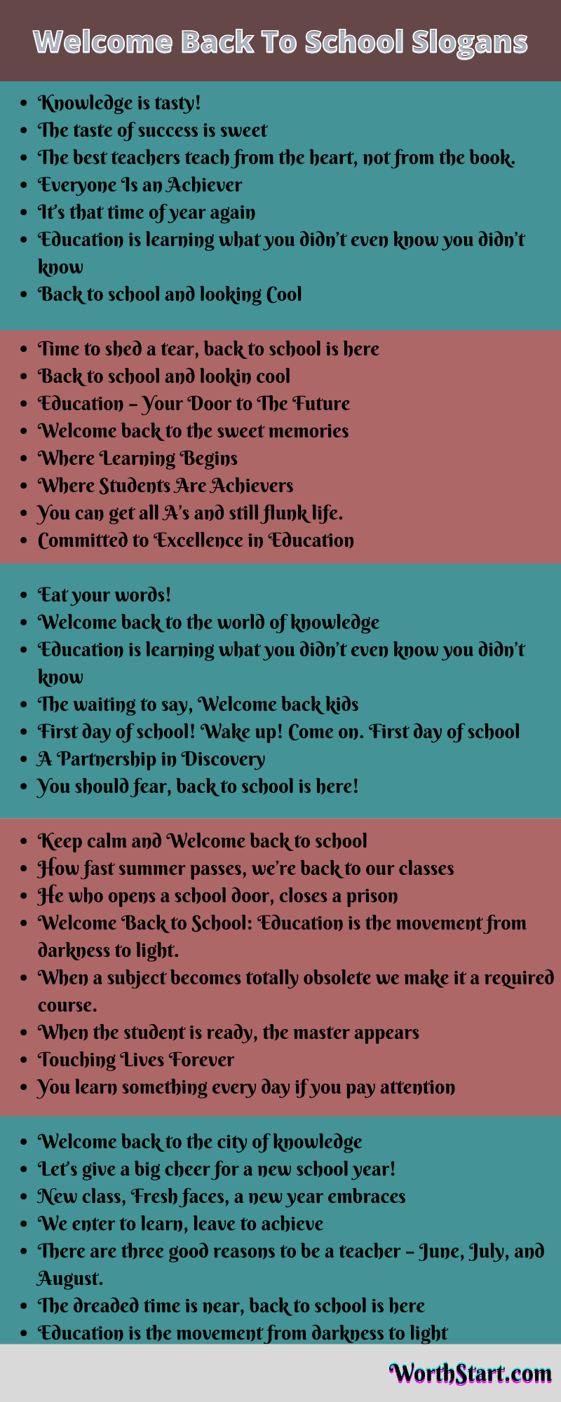 250 Unique Welcome Back To School Slogans For Students