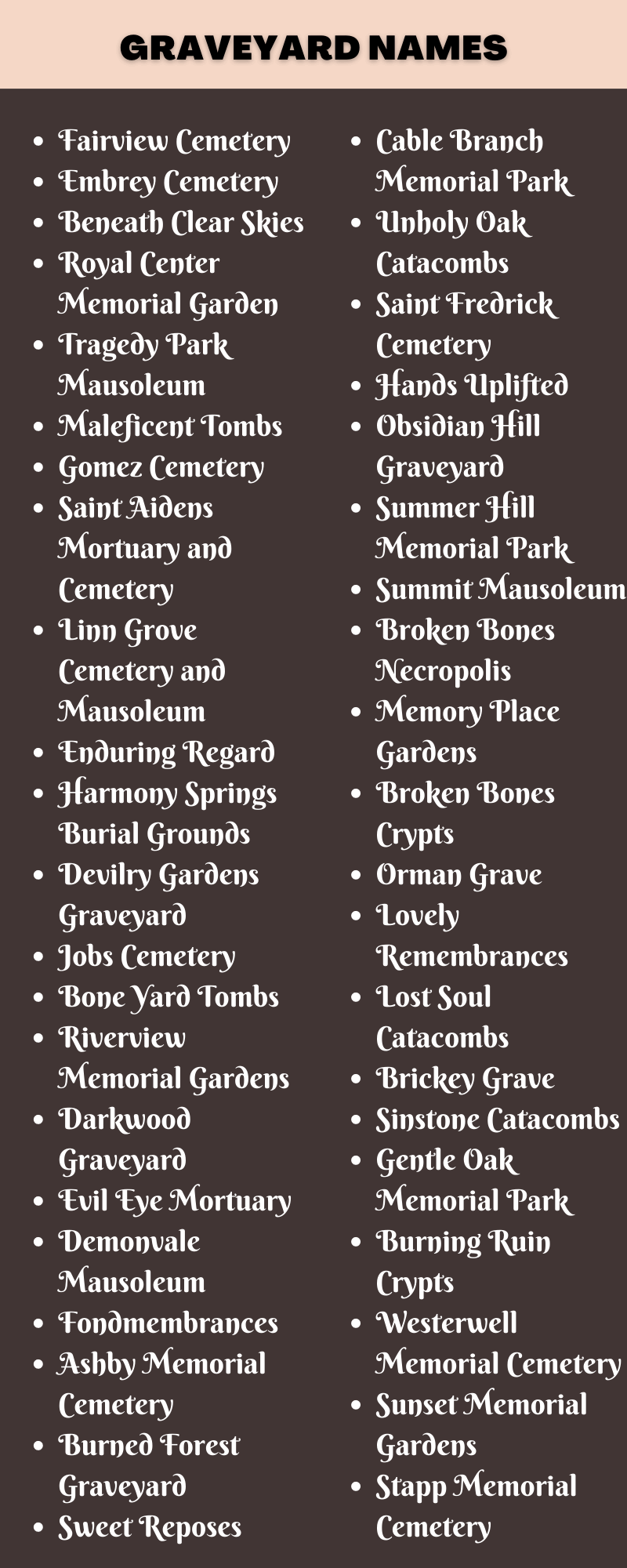 Graveyard Names