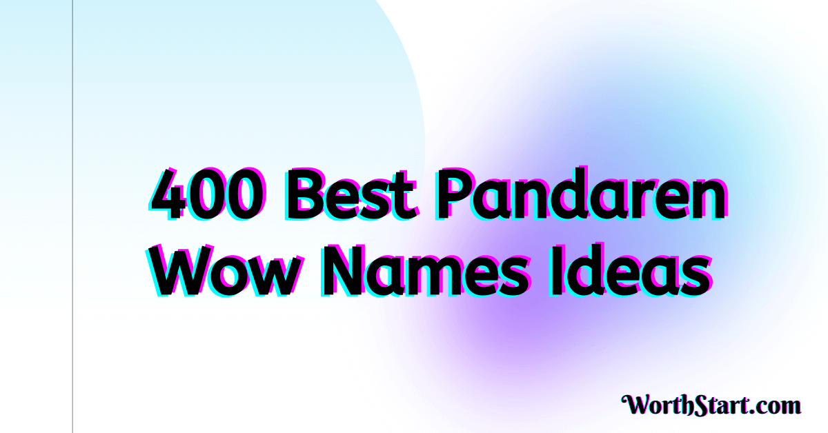 Pandaren Wow Names