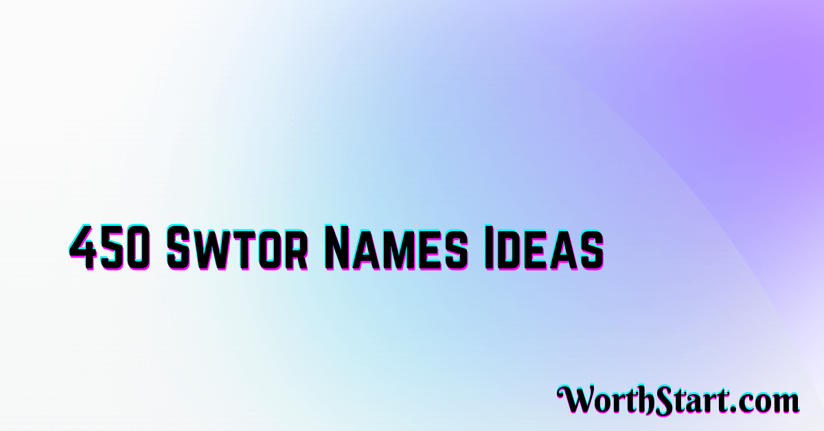 Swtor Names Ideas