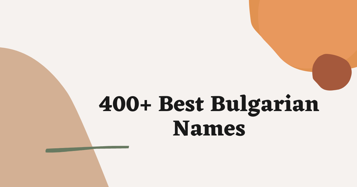 Bulgarian Names