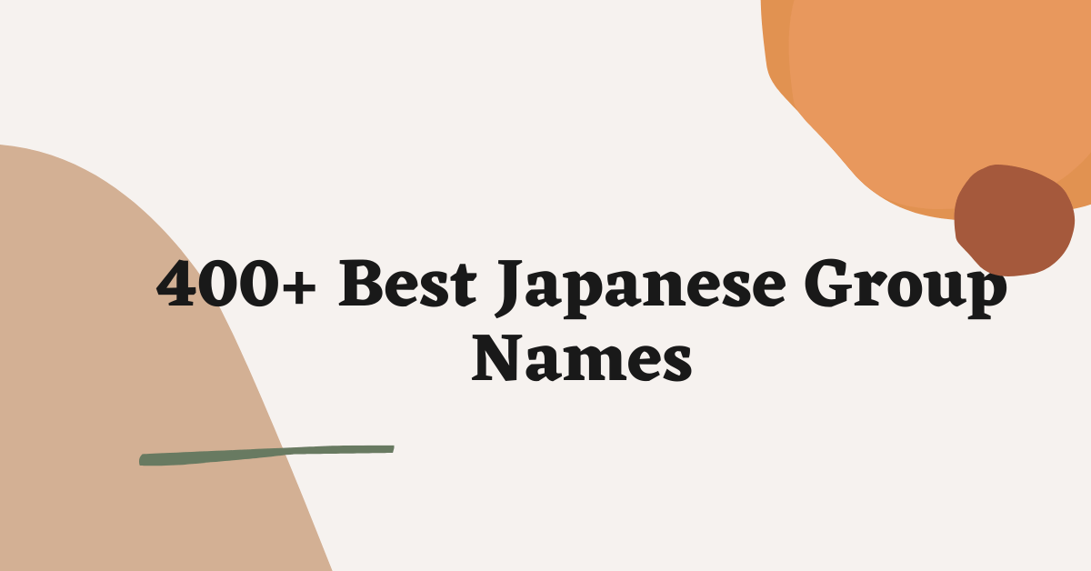 Japanese Group Names Ideas