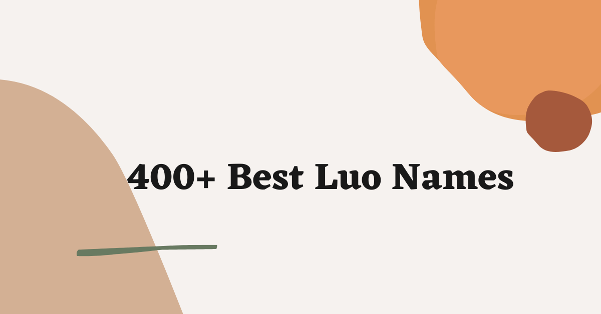 Luo Names Ideas