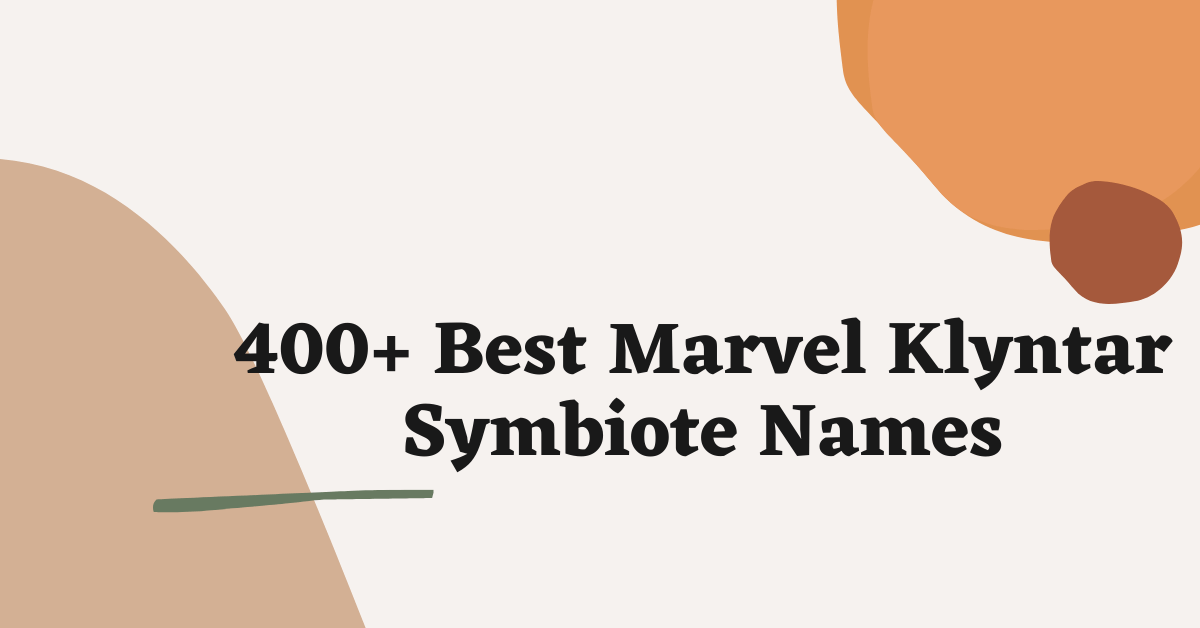 Marvel Klyntar Symbiote Names