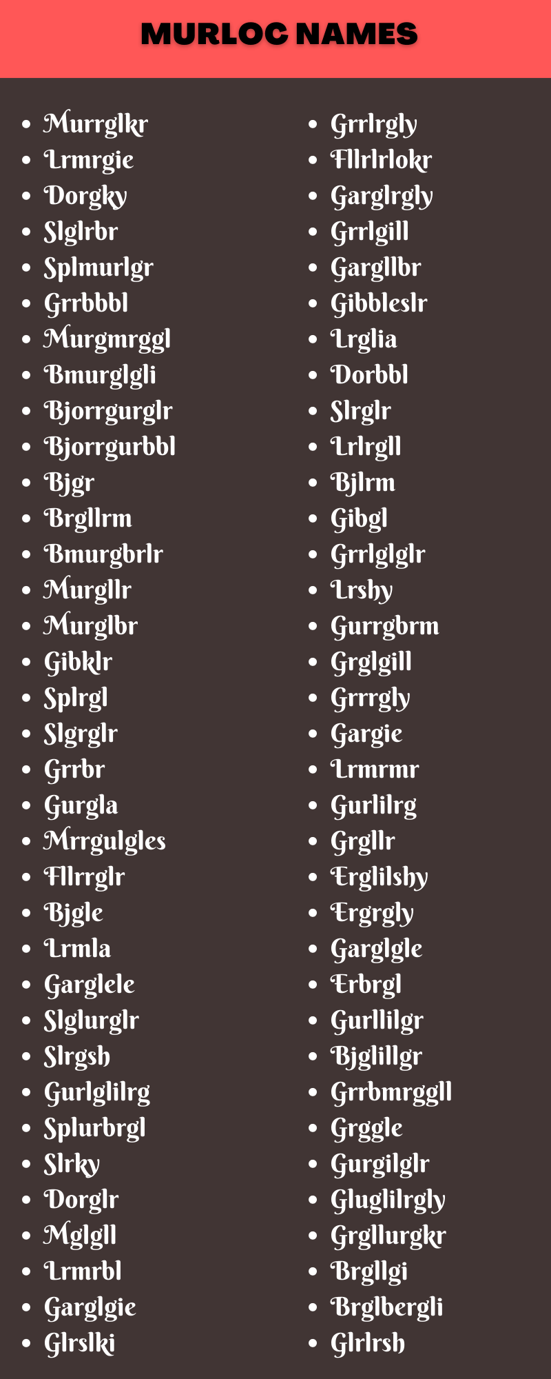 Murloc Names