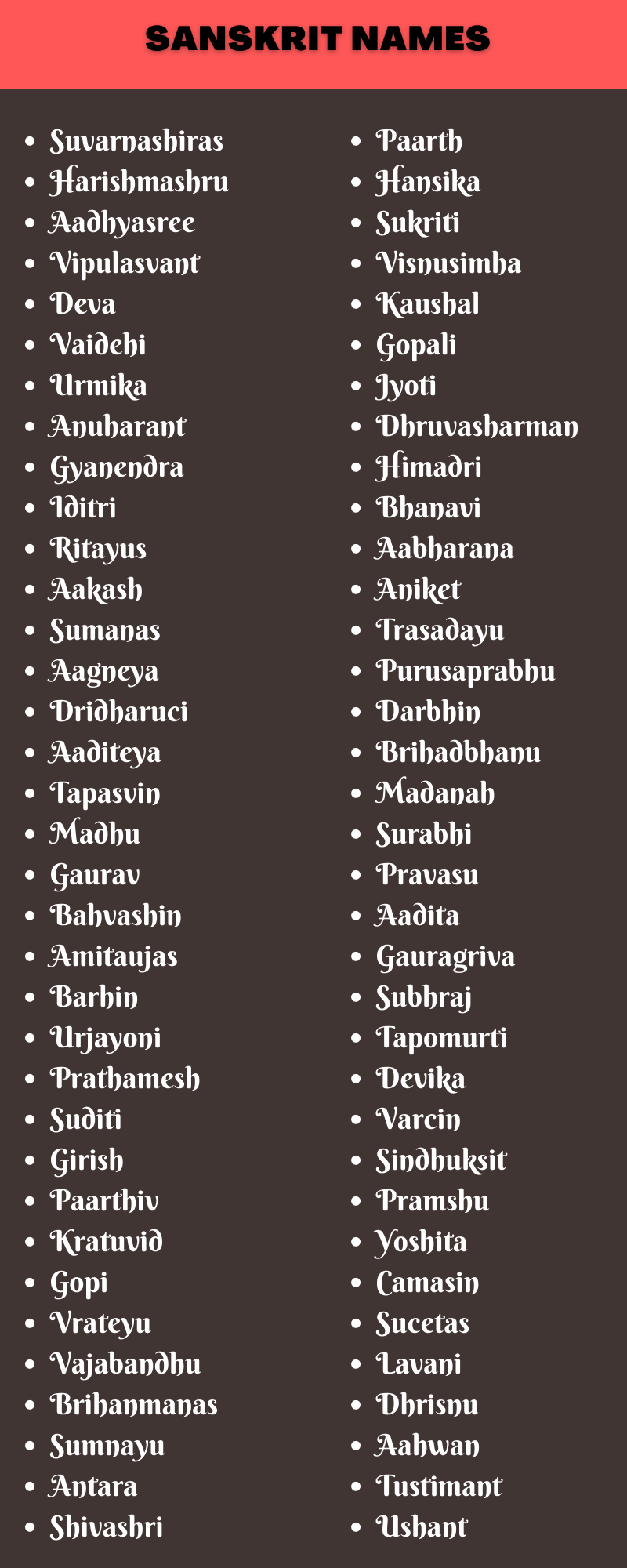 400 Beautiful Unique Sanskrit Names That You Will Like