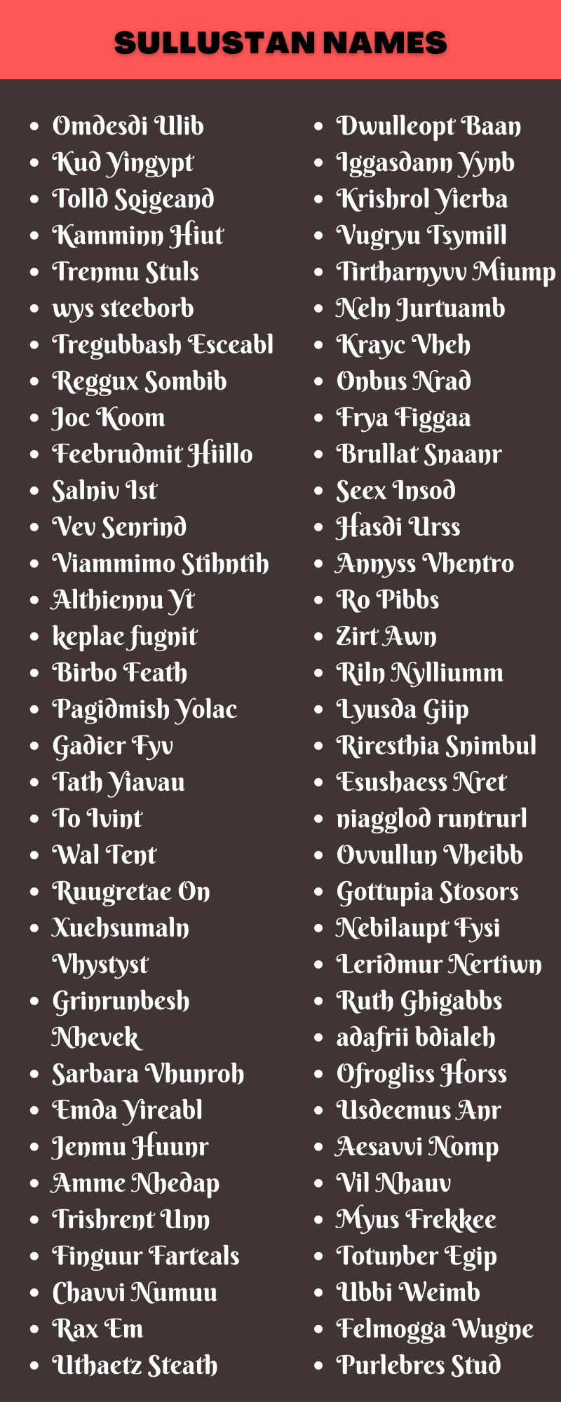 Sullustan Names