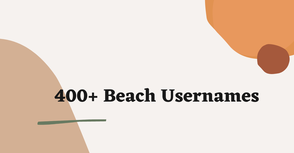 Beach Usernames
