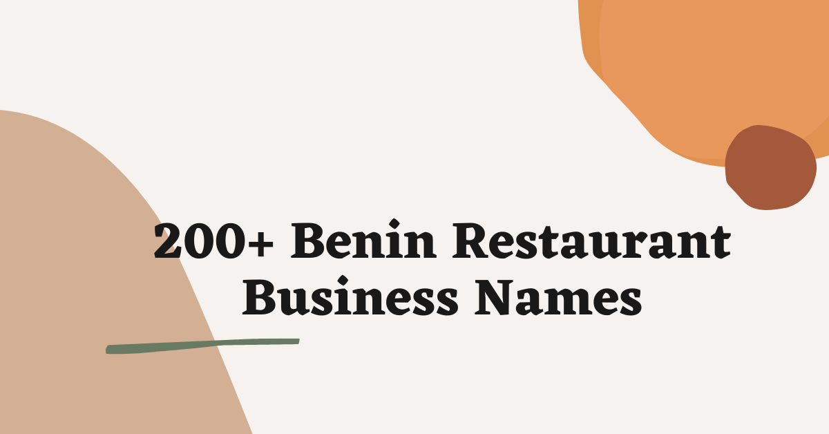 Benin Restaurant Business Names
