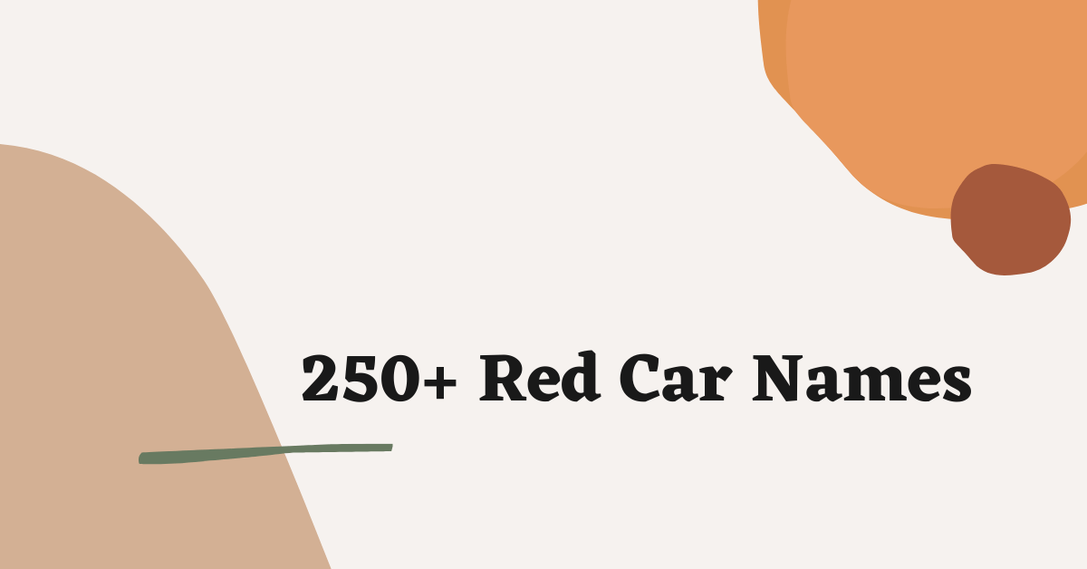 Cool Names for Red Car 