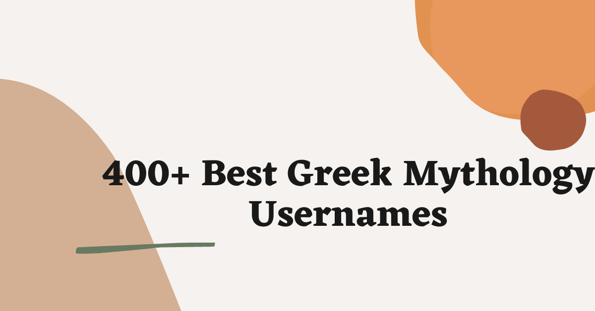 Greek Mythology Usernames