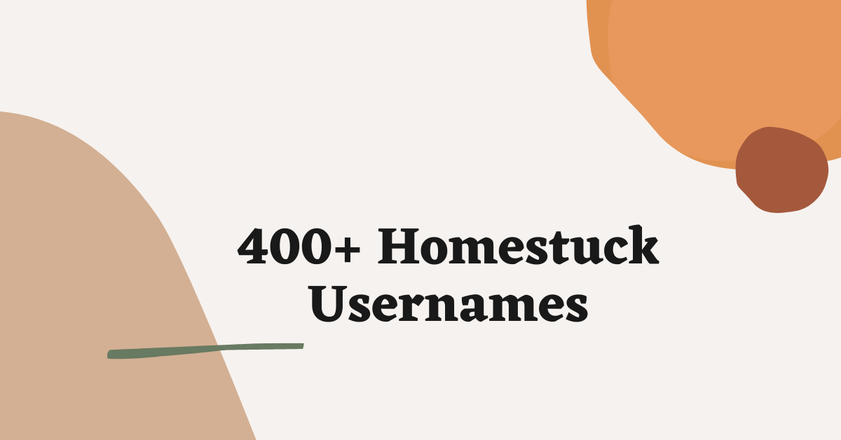 Homestuck Usernames