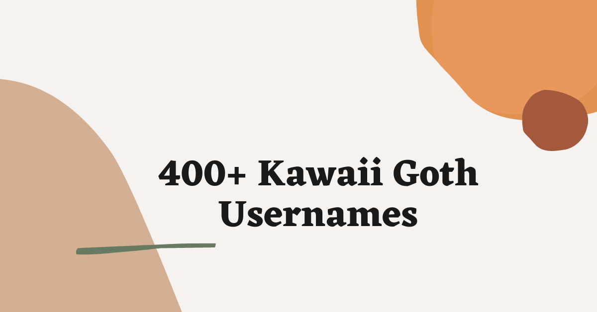 Kawaii Goth Usernames