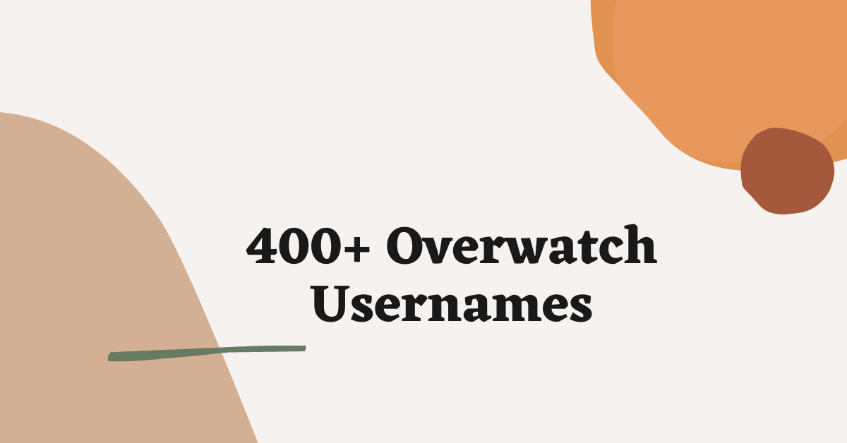Overwatch usernames