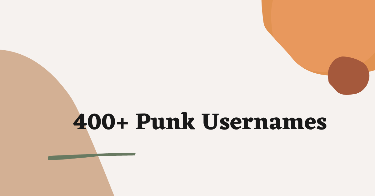Punk Usernames
