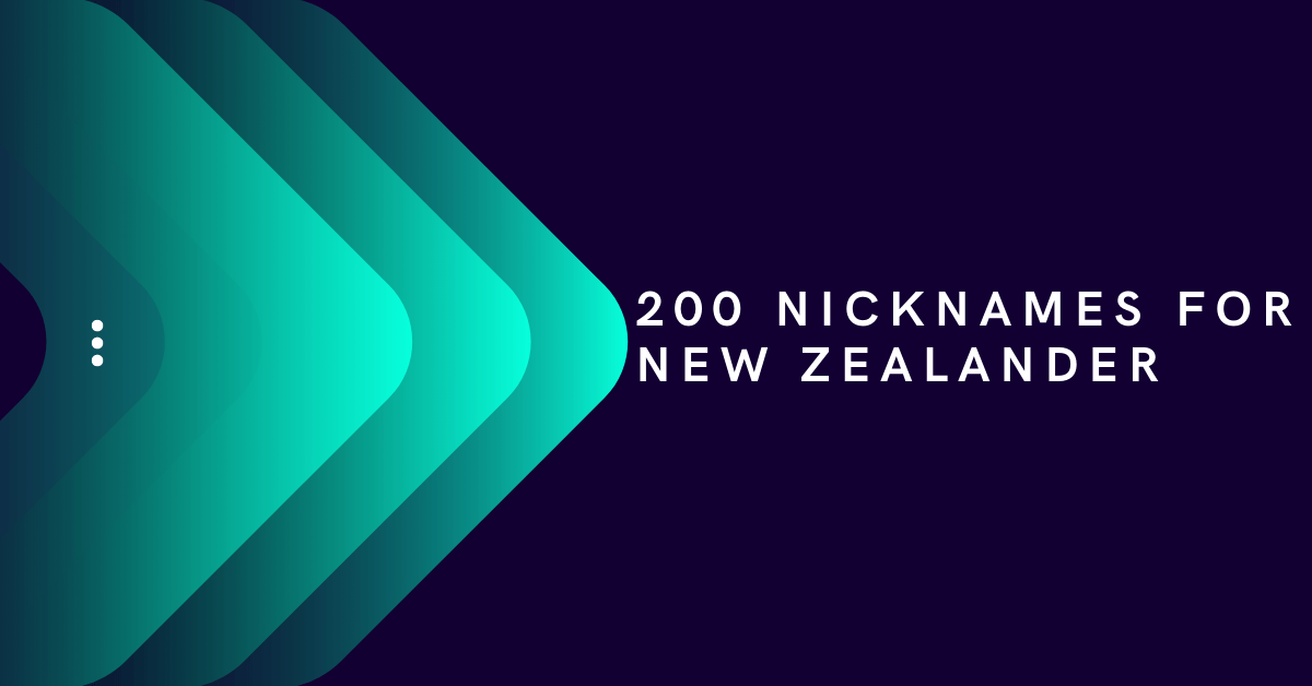 Nicknames For New Zealander