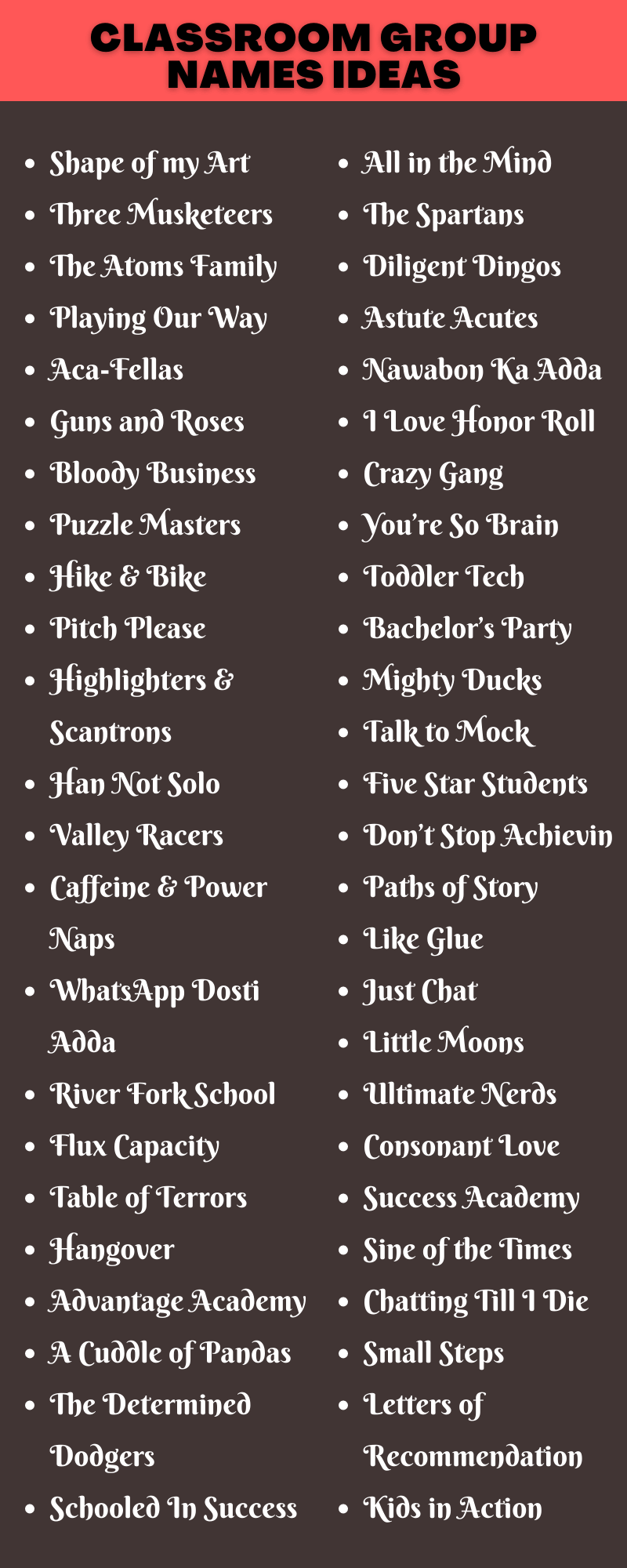 Classroom Group Names Ideas (1)