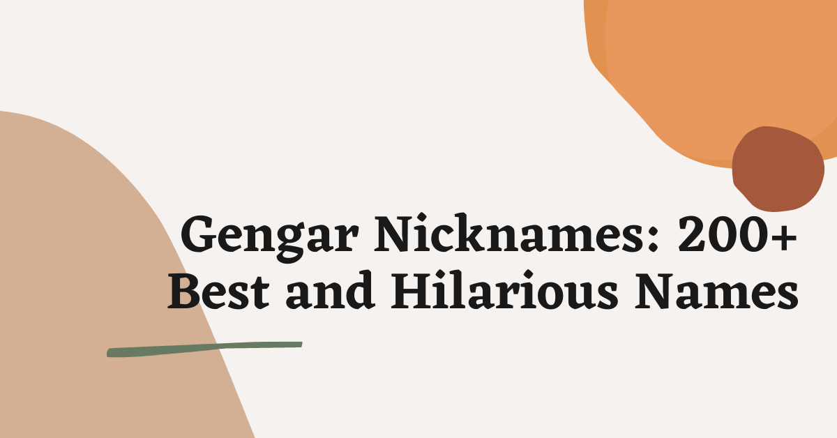 Gengar Nicknames: