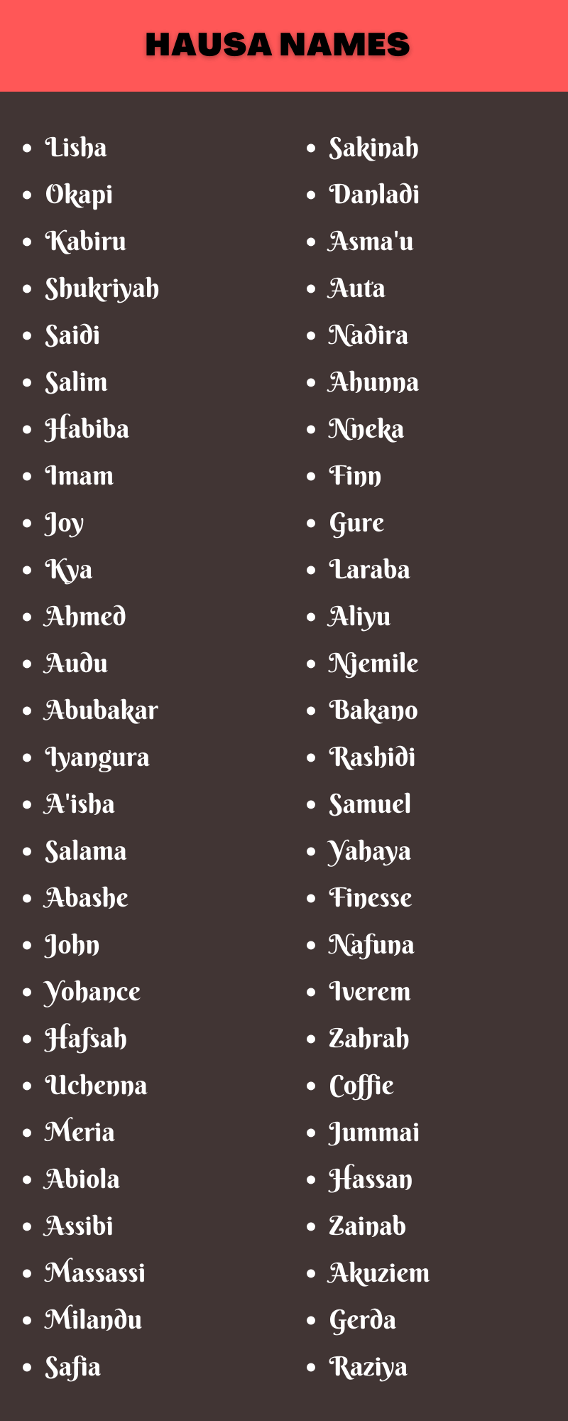 Hausa Names