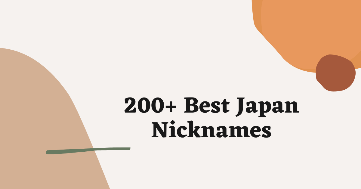 Japan Nicknames