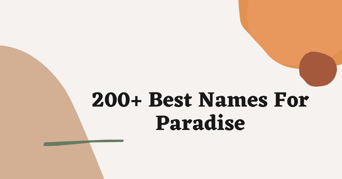Names For Paradise