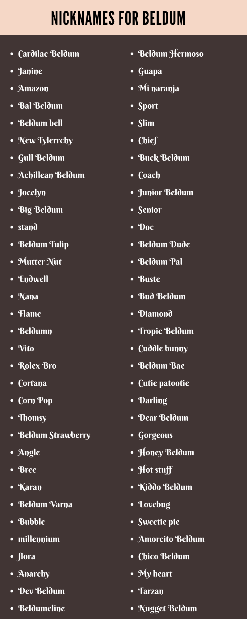 Nicknames For Beldum
