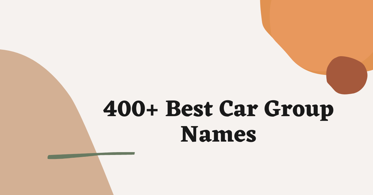 Car Group Names