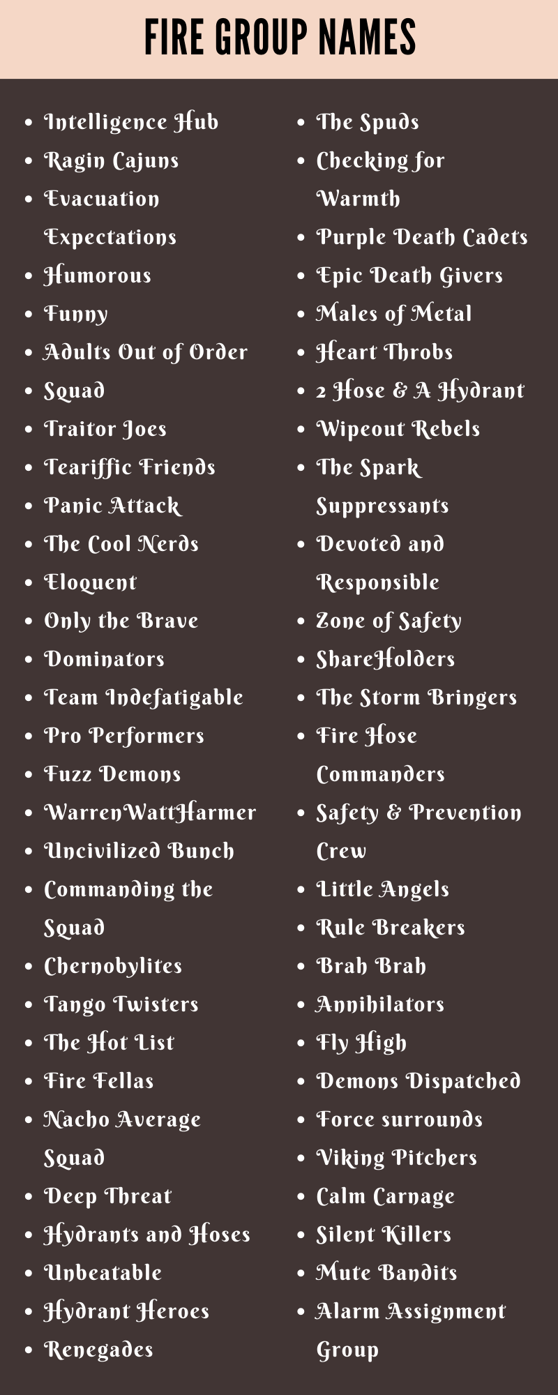 400 Cool Fire Group Names Ideas And Suggestions